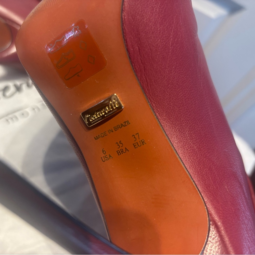 L'INTERVALLE Burgundy Leather Heeled Boots - Picture 9 of 9